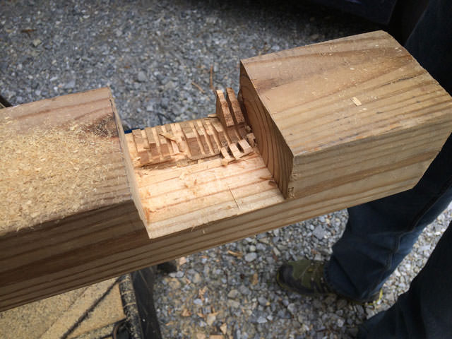 Starting the half lap joint